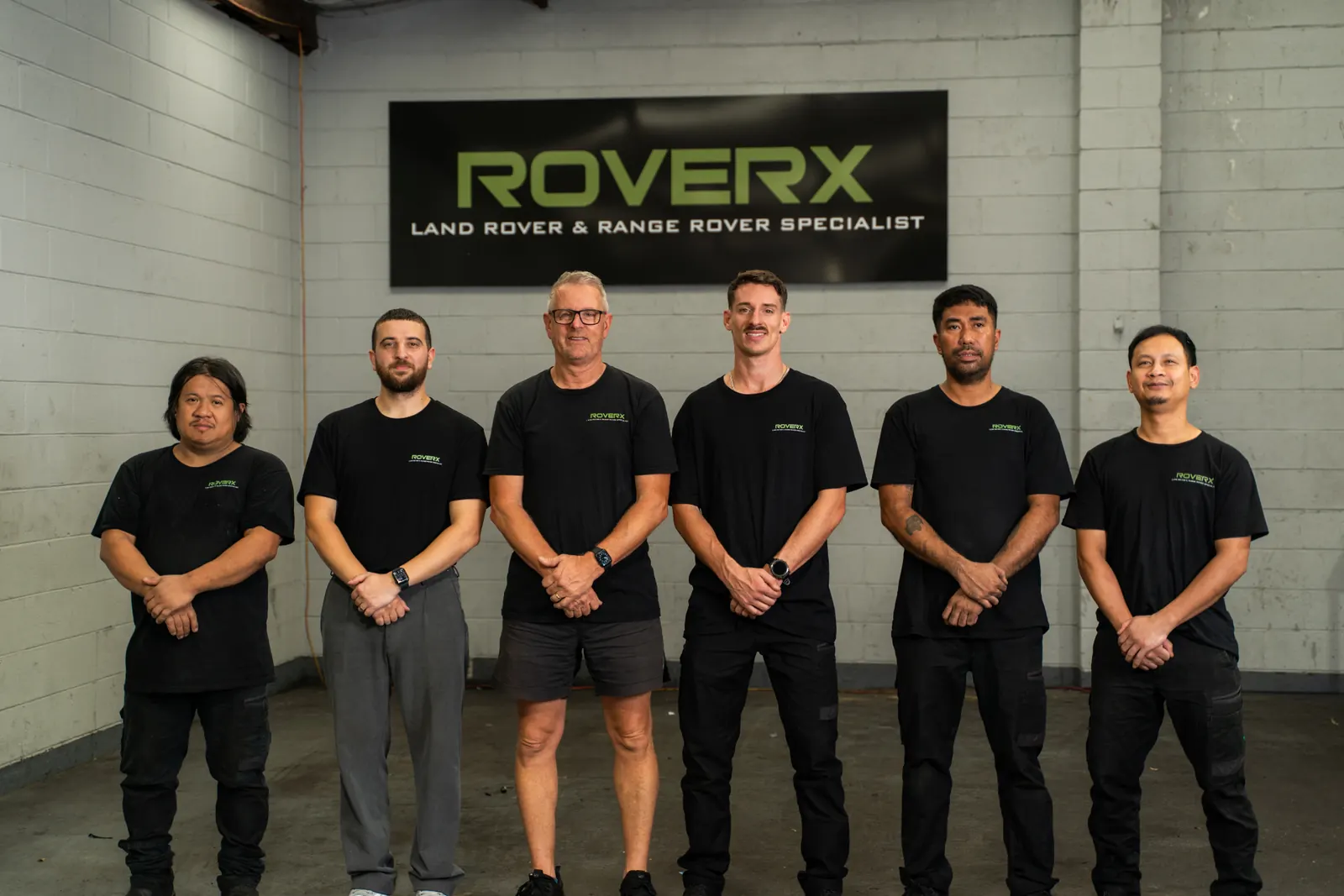 The RoverX team of JLR factory-trained master technicians in Kirrawee Sydney